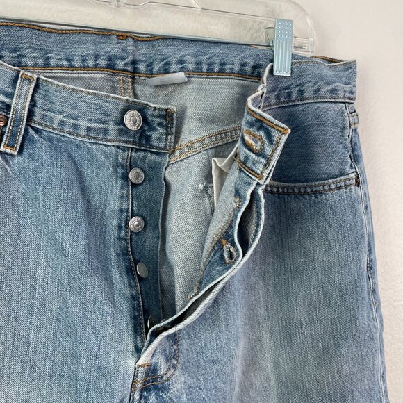 Levis 501xx Mens 36X29 Button Fly Denim 501 Jeans WPL 423 - Picture 7 of 9